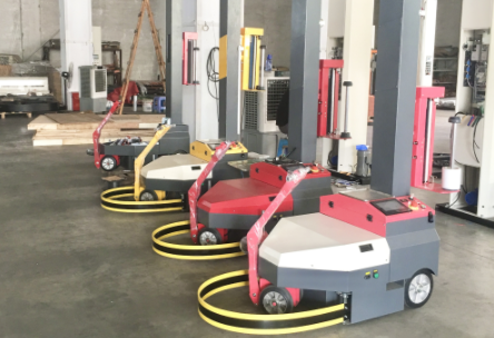 膜材月耗超萬元？伸縮式自走纏膜機(jī)（纏繞膜打包機(jī)）省膜 250%